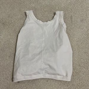 lulu size 2-8 cropped tank with tie in the back